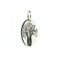 Boab Oval Oxide Silver Pendant