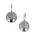 Large Boab Tree Circle of Life earrings in 925 sterling silver designed in Broome Western Australia