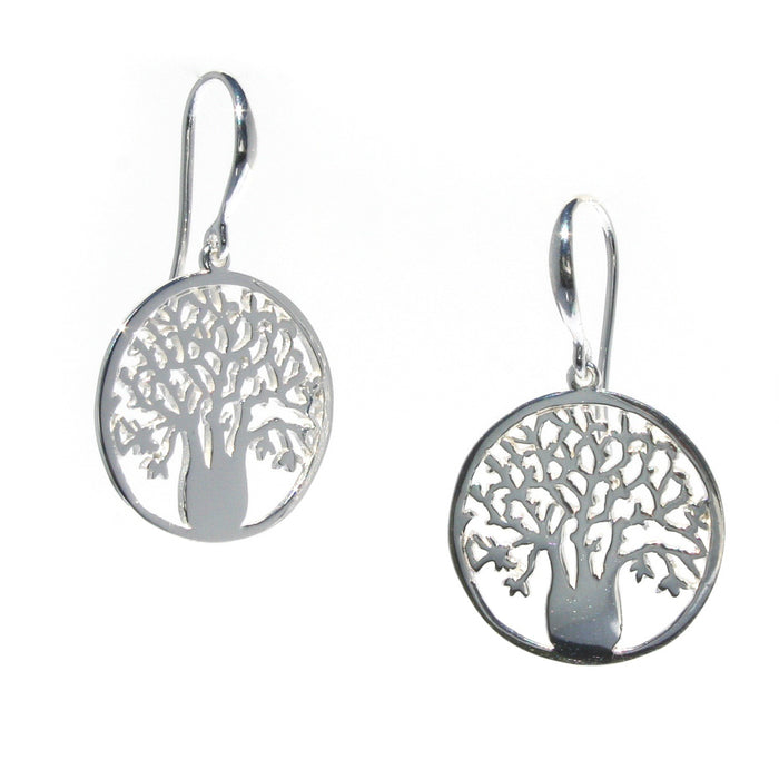 Large Boab Tree Circle of Life earrings in 925 sterling silver designed in Broome Western Australia