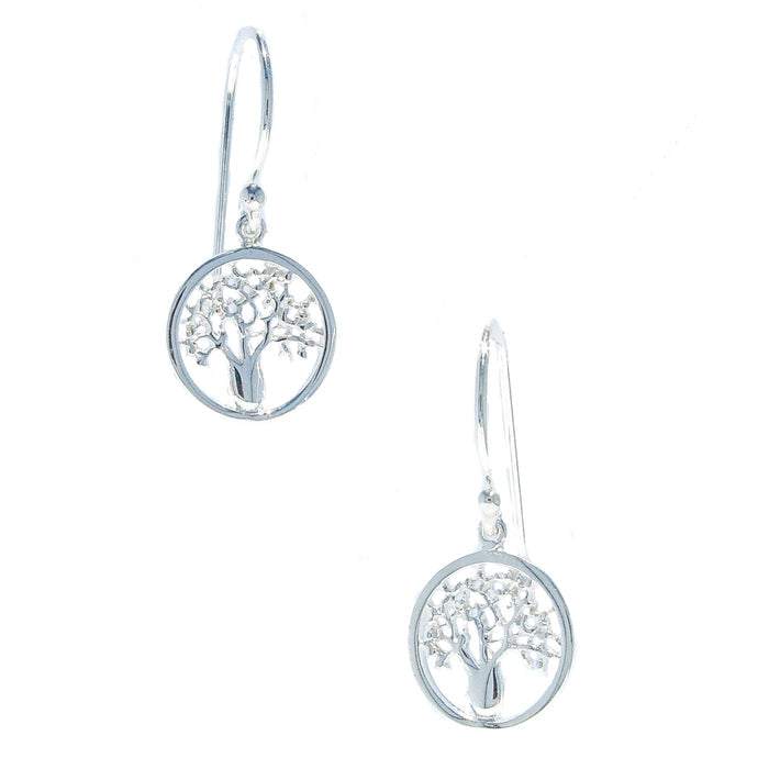 Boab Tree circular hook earrings in 925 sterling silver designed in Broome Western Australia