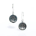 Boab Tree oxide hook earrings in 925 sterling silver with raised tree detail designed in Broome Western Australia