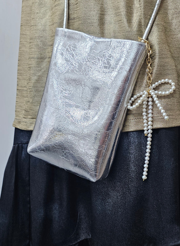 Bowknot Freshwater Pearls Bag Charm