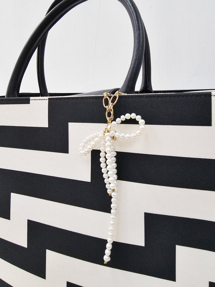 Bowknot Freshwater Pearls Bag Charm