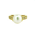 Broome Night Sky Pearl Zirconia Ring Gold