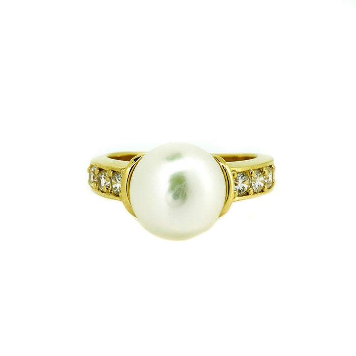 Broome Night Sky Pearl Zirconia Ring Gold