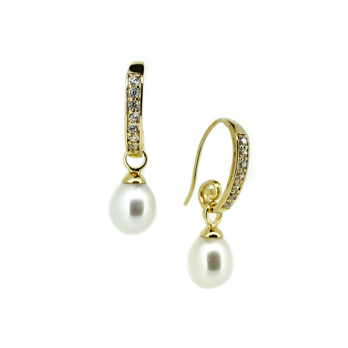 Gold vermeil pearl earrings with genuine freshwater pearls inspired by Broome starry night skies