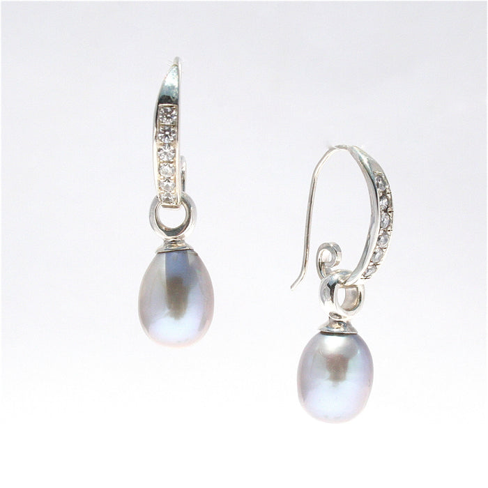 Sterling silver pearl earrings with genuine freshwater pearls inspired by Broome starry night skies