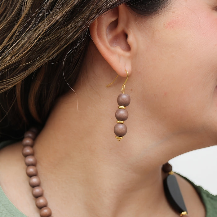 Brown Cascade Earrings