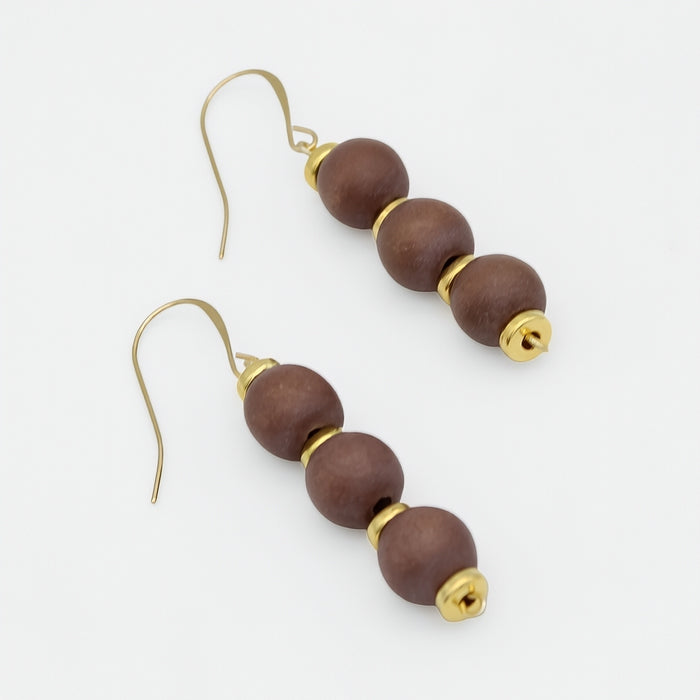Brown Cascade Earrings