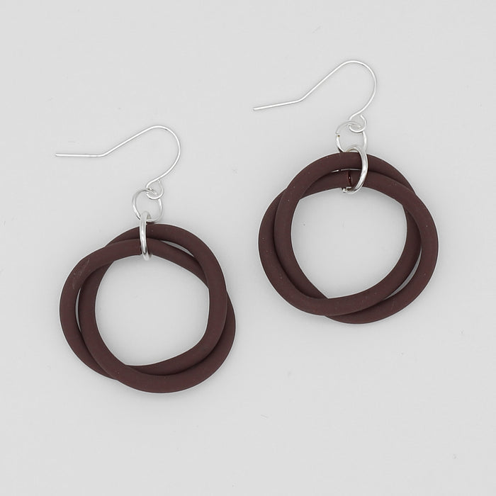 Brown Cefalu Swirl Earring - Sylca Designs - Chunky Jewelry