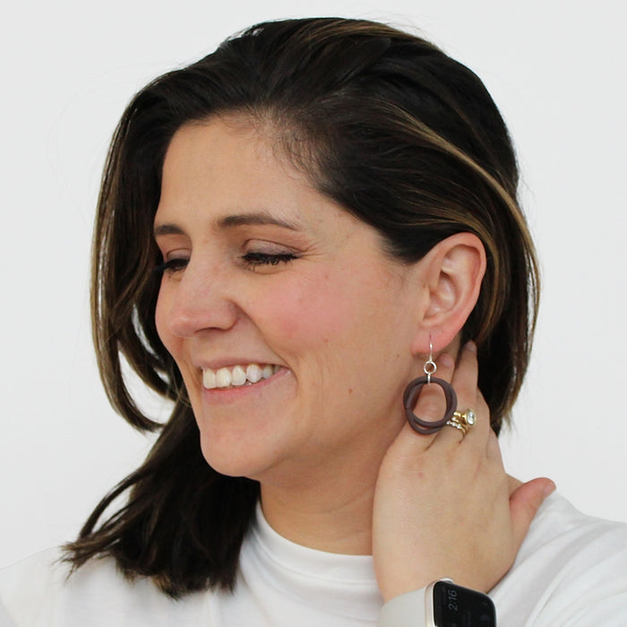 Brown Cefalu Swirl Earring - Sylca Designs - Chunky Jewelry