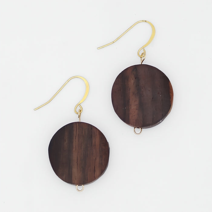 Brown Dot Rosie Earrings - Sylca Designs - Chunky Jewelry