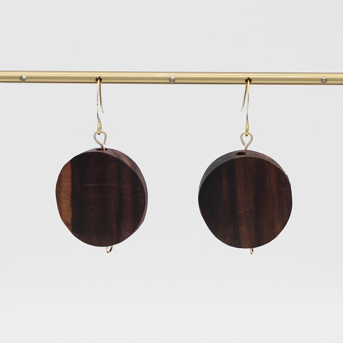 Brown Dot Rosie Earrings - Sylca Designs - Chunky Jewelry