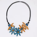 Brown Garland Nectar Statement Necklace - Sylca Designs - Chunky Jewelry