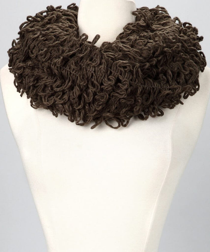 Brown Infinity Scarf - Sylca Designs - Chunky Jewelry
