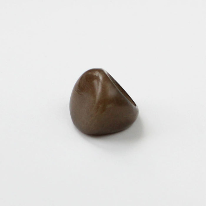 Brown Resin Statement Ring - Sylca Designs - Chunky Jewelry