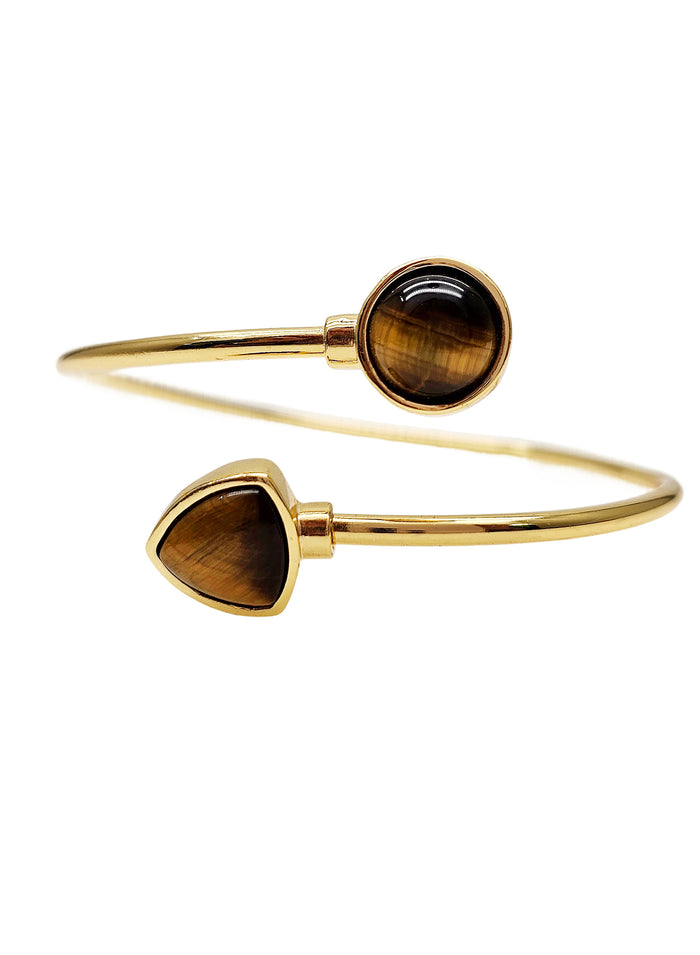 Brown Tiger-eye Stone Bangle PB021