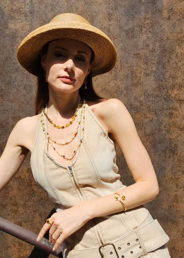 Brown Tiger-eye Stone Bangle PB021