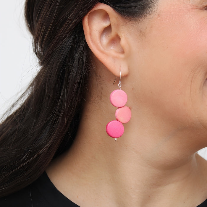 Bubblegum Triple Stacked Earring - Sylca Designs - Chunky Jewelry