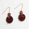 Burgundy Speckled Calla Earring - Sylca Designs - Chunky Jewelry