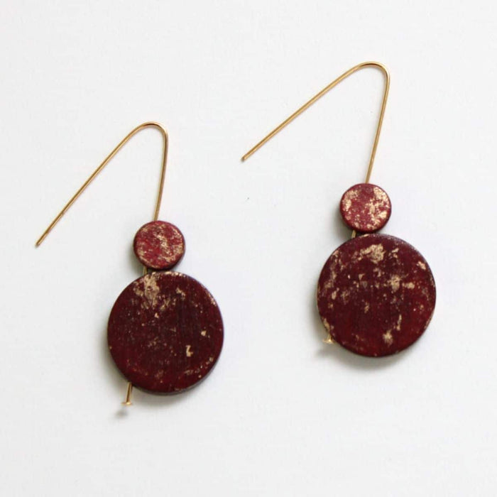 Burgundy Speckled Calla Earring - Sylca Designs - Chunky Jewelry
