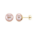 Button Pearl Stud Earrings