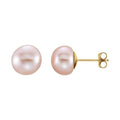 Button Pearl Stud Earrings