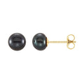 Button Pearl Stud Earrings