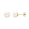 Button Pearl Stud Earrings