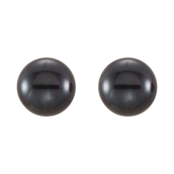 Button Pearl Stud Earrings