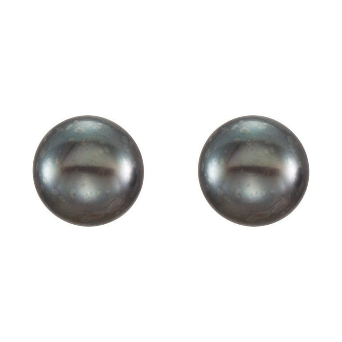 Button Pearl Stud Earrings