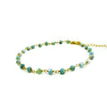 larimar anklet with gold chain designed by Lush designs broome australia