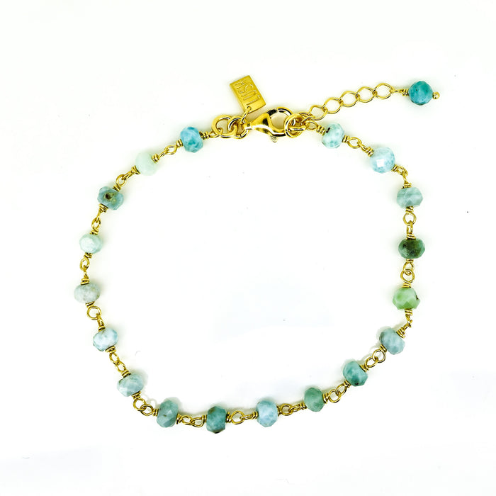 dainty larimar bracelet