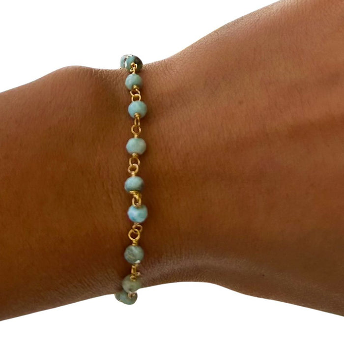 Caribbean Dreams Larimar Bracelet Gold