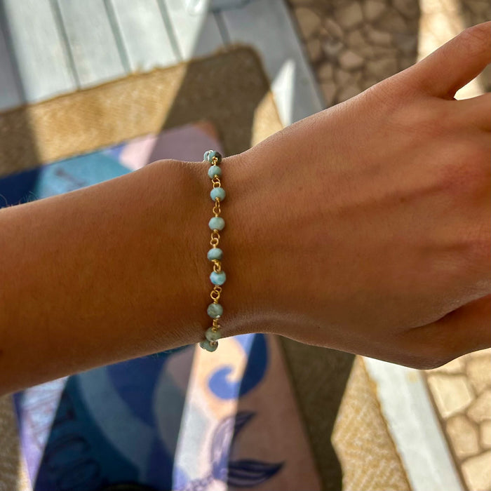 Caribbean Dreams Larimar Bracelet Gold