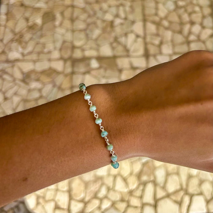 Caribbean Dreams Larimar Bracelet | Sterling Silver Larimar Bracelet
