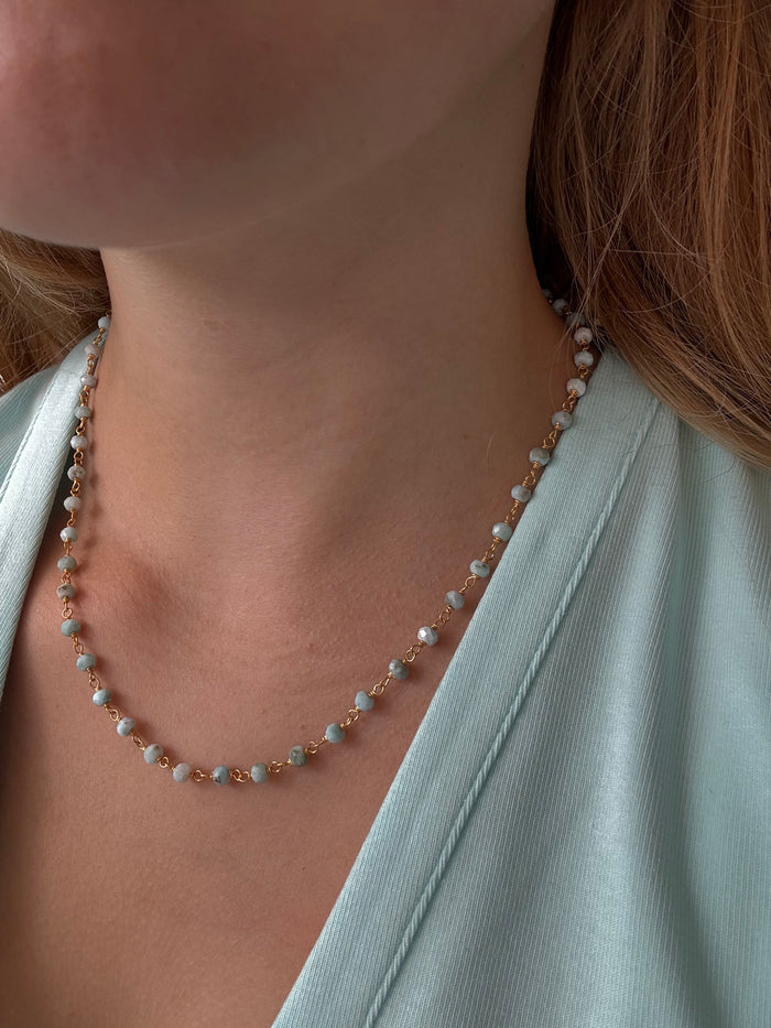 Caribbean Dreams Larimar Necklace Gold | Gold Larimar Jewellery Australia