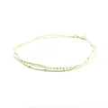 Dainty pearl and silver chain anklet