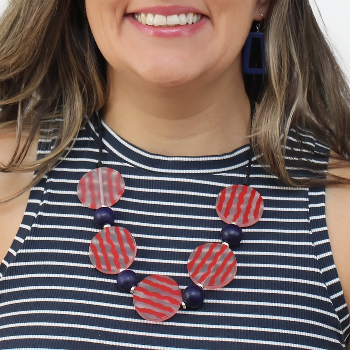 Celebration Stripes Statement Necklace