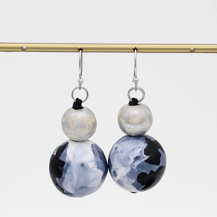 Celestial Waves Marble Dangle Earring - Sylca Designs - Chunky Jewelry