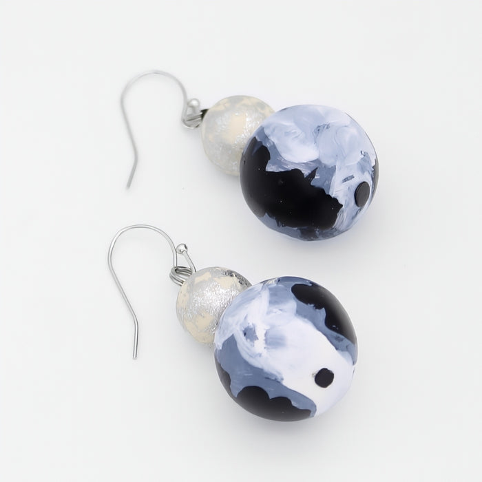 Celestial Waves Marble Dangle Earring - Sylca Designs - Chunky Jewelry