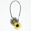Chartreuse Amaya Double Flower Statement Necklace