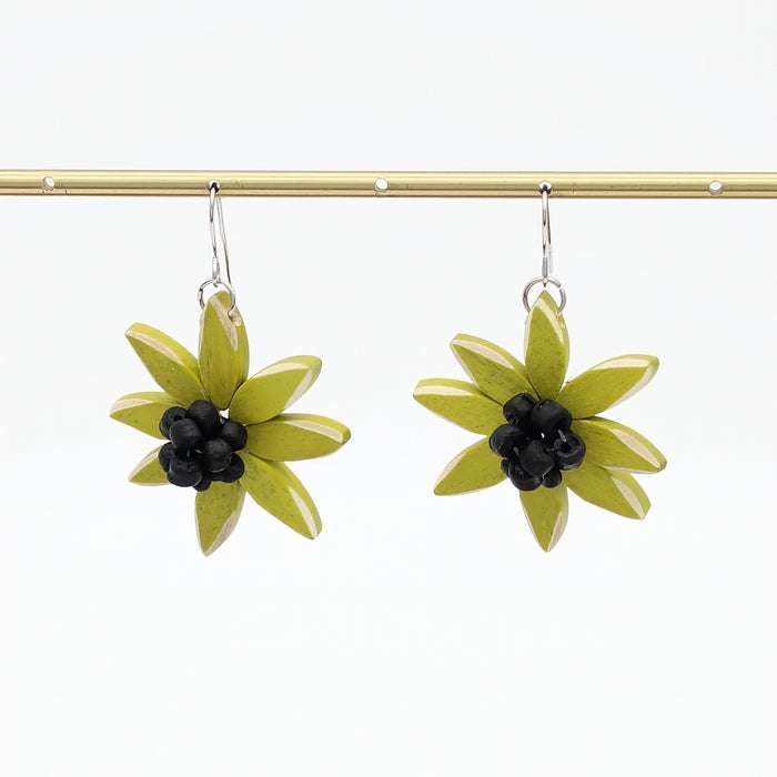 Chartreuse Amaya Flower Earrings