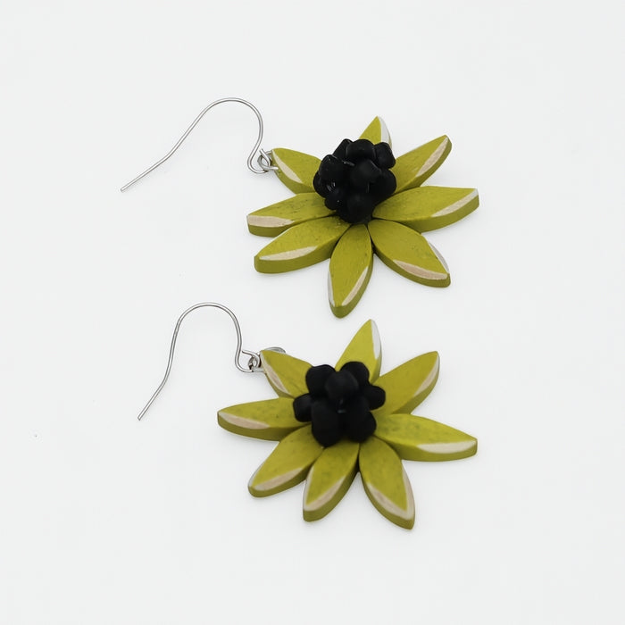 Chartreuse Amaya Flower Earrings