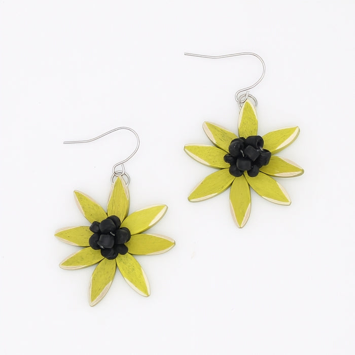 Chartreuse Amaya Flower Earrings