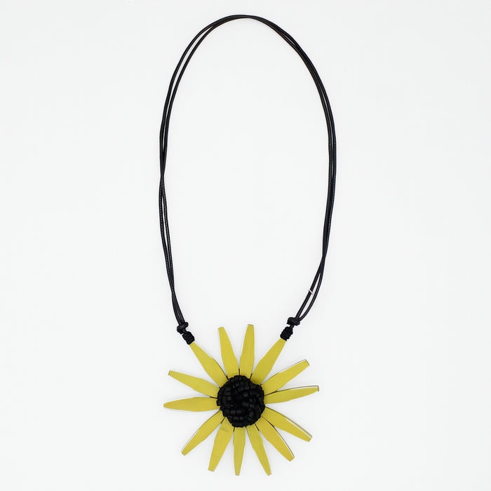 Chartreuse Amaya Flower Statement Necklace