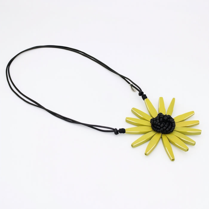 Chartreuse Amaya Flower Statement Necklace