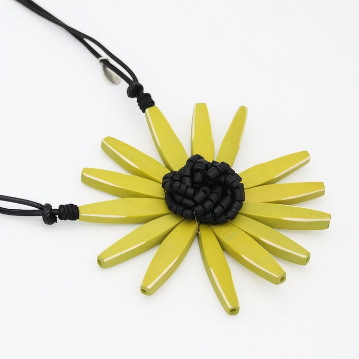 Chartreuse Amaya Flower Statement Necklace
