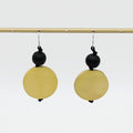 Chartreuse Wood Earrings - Sylca Designs - Chunky Jewelry