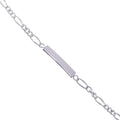 Sterling Silver Figaro ID Bracelet